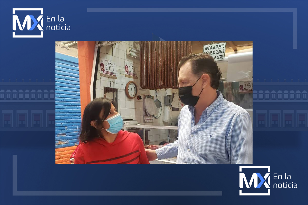 Visita Mauricio Kuri el mercado Juárez para refrendar su compromiso