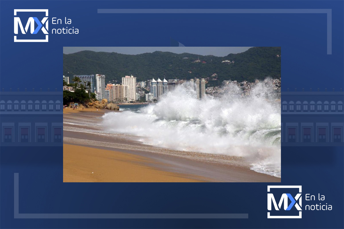 Protección Civil emite alerta por mar de fondo en playas de Guerrero