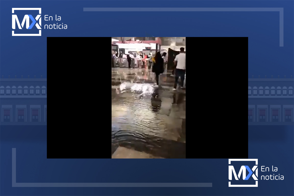 Afectan intensas lluvias las instalaciones del Metro Merced en la CDMX