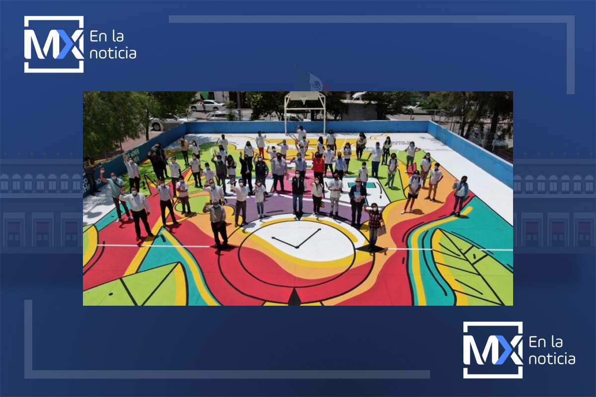 Inauguran mural y cancha comunitaria en el municipio de Querétaro