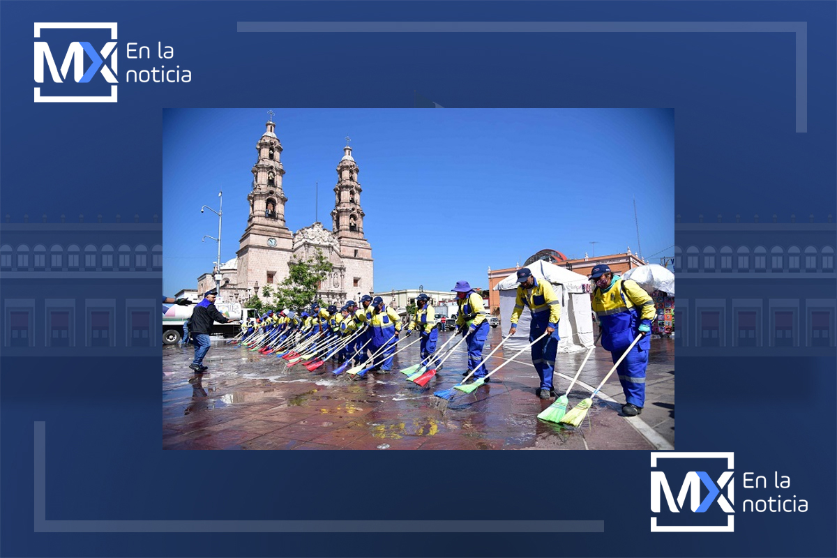 Implementan actividades de limpieza e higiene en Aguascalientes para prevenir contagios