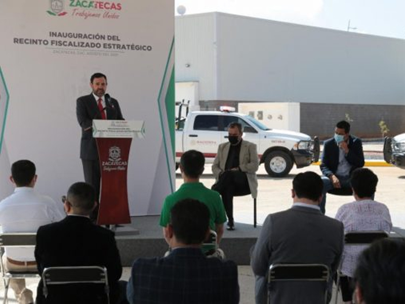 Inaugura Gobernador de Zacatecas los servicios aduanales del Recinto Fiscalizado Estratégico