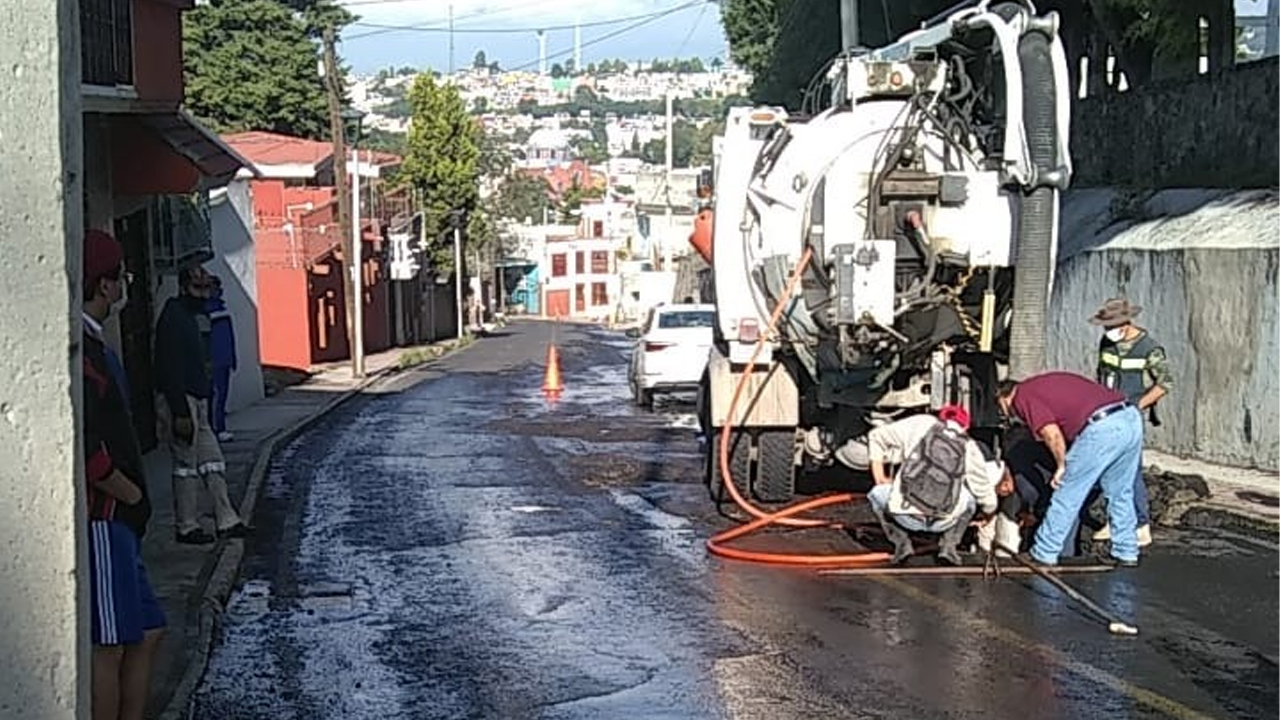 Atiende Comisión de Agua Potable de Tlaxcala derrame de aguas negras en Ocotlán