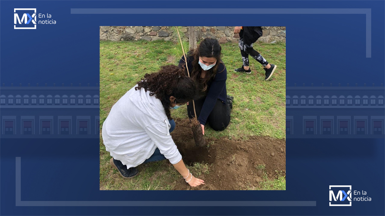 Reforestan el Boulevard Cuamanco de Huamantla la asociación Fuerza Juvenil Mexicana en conjunto con su presidenta estatal