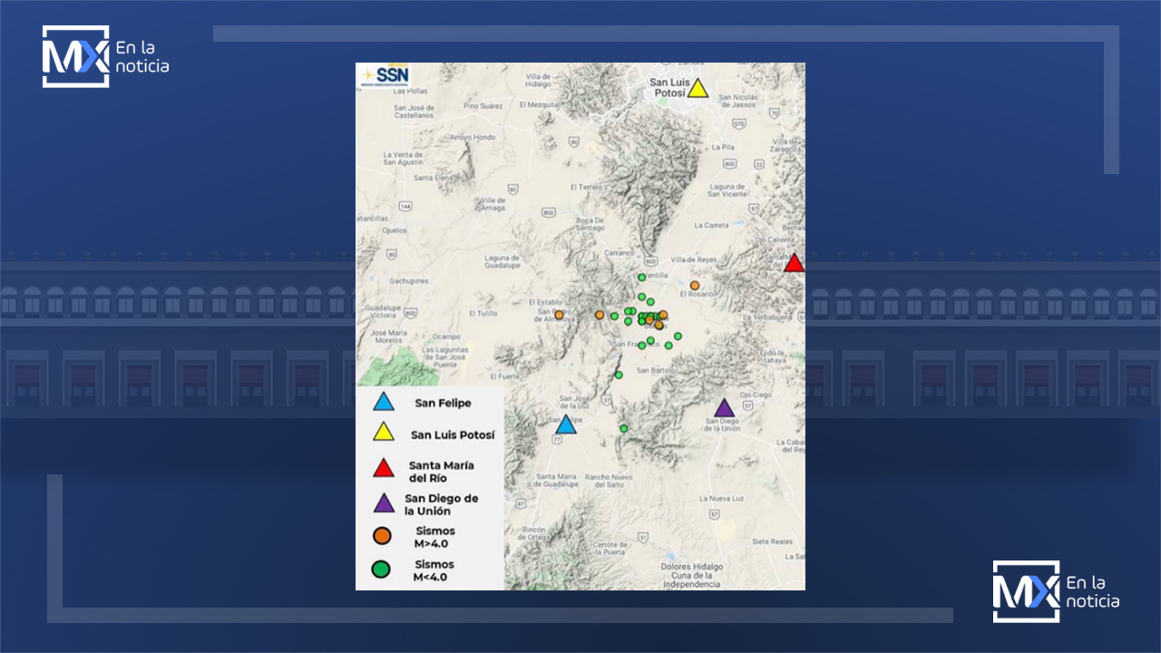 Se registra actividad sísmica de baja intensidad entre los estados de Guanajuato y San Luis Potosí