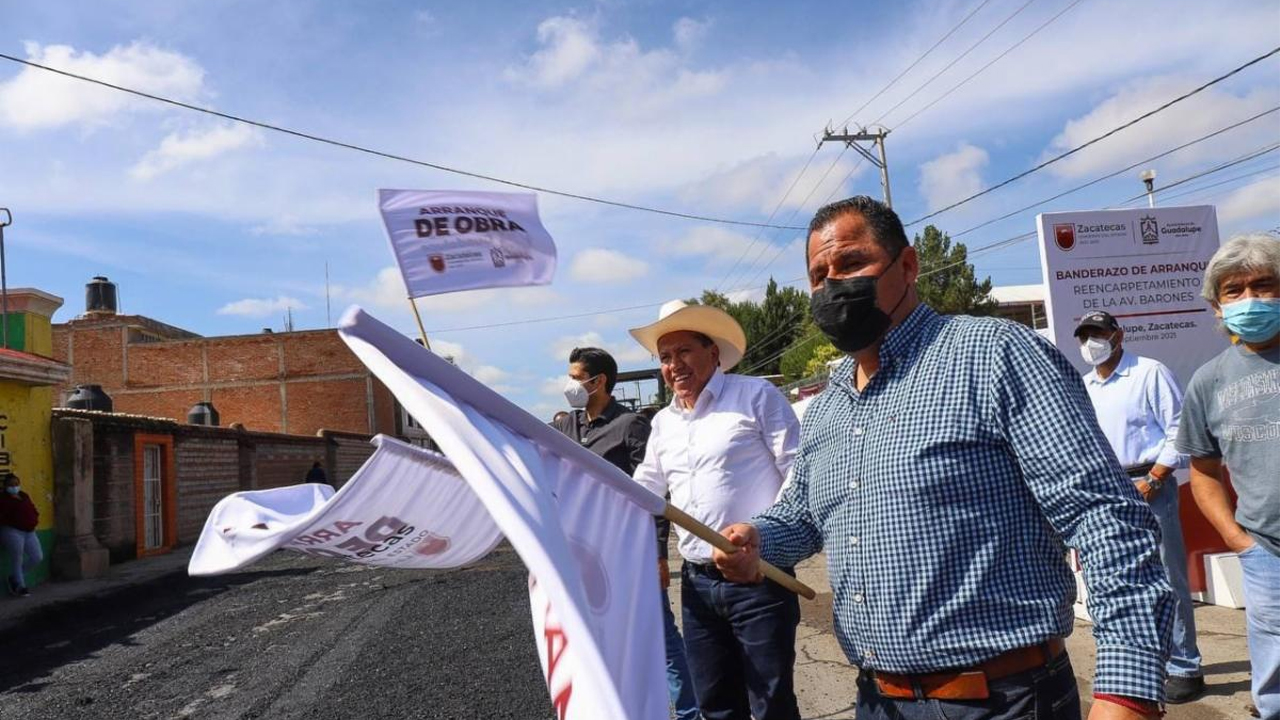 Inicia David Monreal trabajos de Brigadas de Bacheo Permanente en Guadalupe, Zacatecas