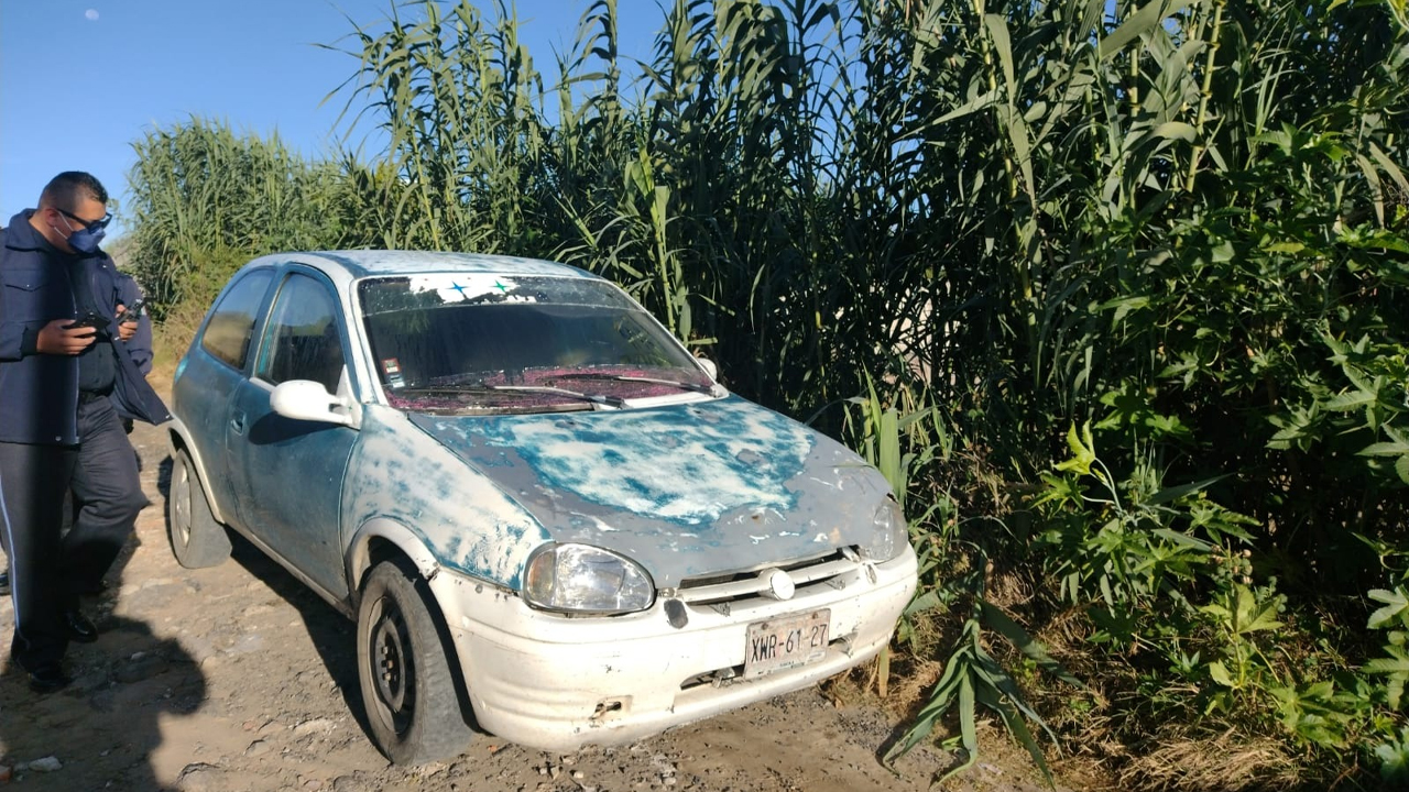 Recupera Policía de Tlaxcala automóvil robado en las inmediaciones del estadio Tlahuicole