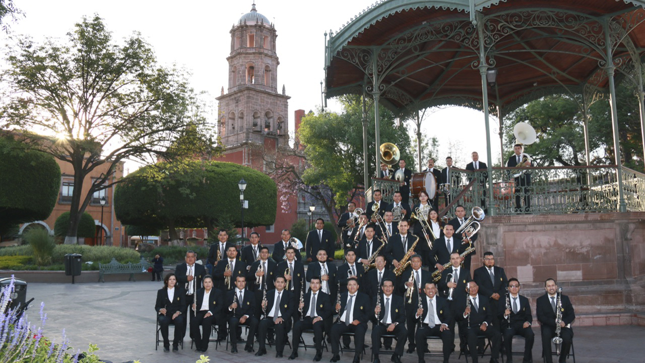 Regresa la Banda de Música del Estado de Querétaro al Jardín Zenea