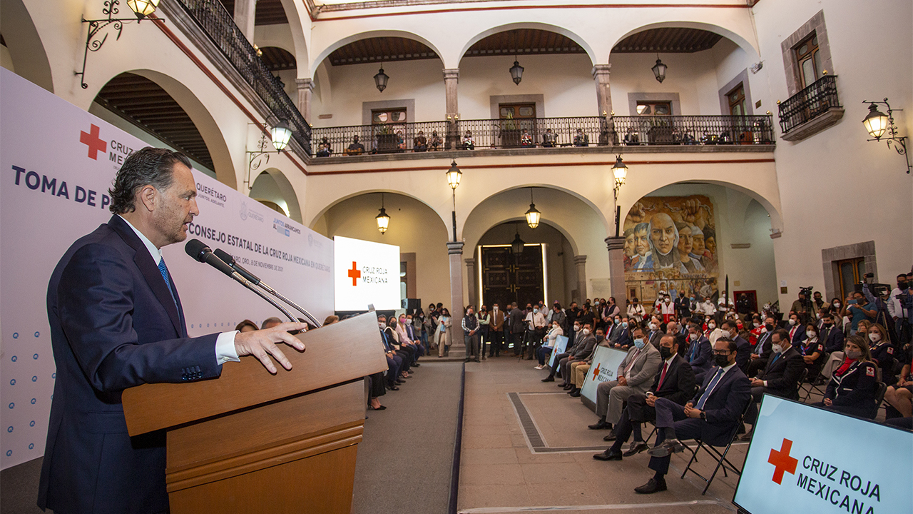 En Querétaro, Cruz Roja tiene todo nuestro apoyo para fortalecer su espíritu de servicio: Gobernador