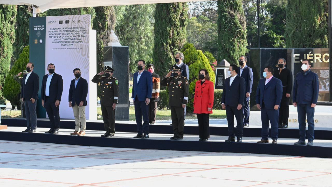 Reconoce Gobernador labor del personal militar durante la pasada contingencia de lluvias en Querétaro