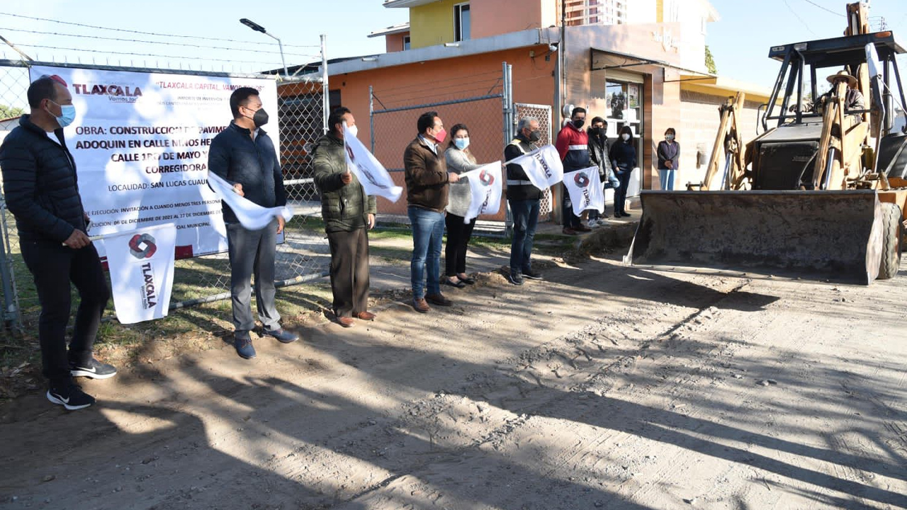 Arrancan obras en la comunidad de San Lucas Cuauhtelulpan, en Tlaxcala Capital