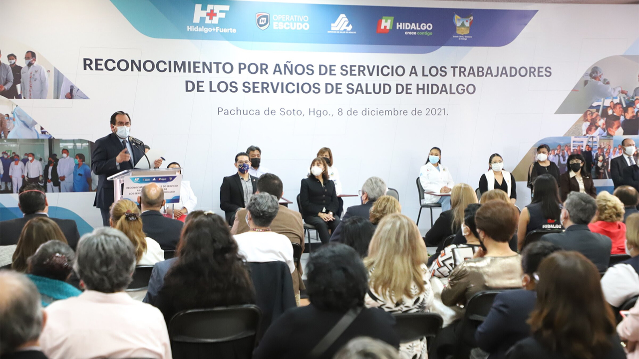 Reconoce Gobierno de Hidalgo a trabajadores de los servicios de salud