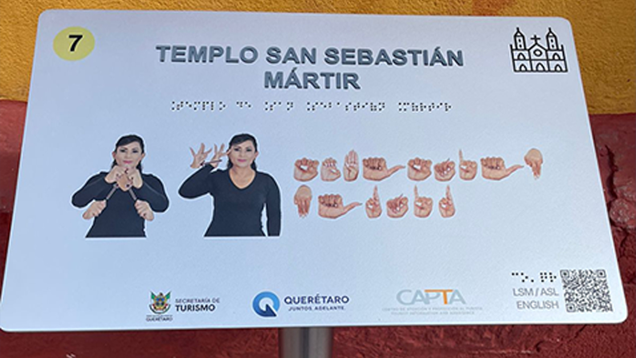 Instala SECTUR señalética turística incluyente en los seis Pueblos Mágicos en Querétaro