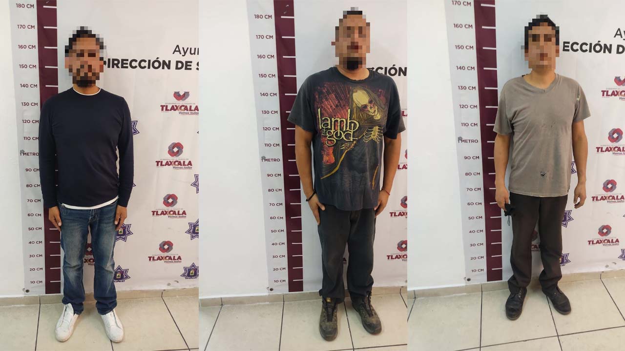 Atrapa policía capitalina a tres ladrones de viviendas en la Joya