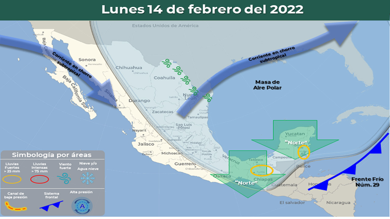 Emite Protección Civil Estatal aviso preventivo por bajas temperaturas, vientos, nieve y agua nieve en la entidad del Estado de Chihuahua