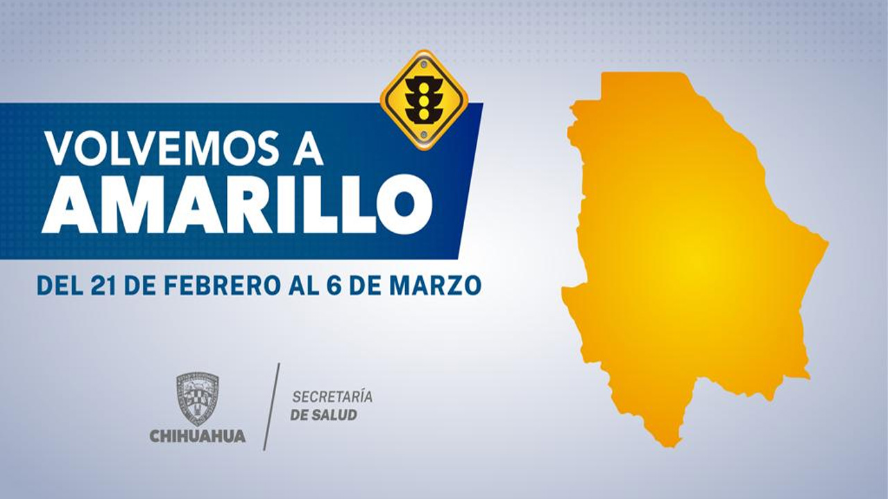 Transita estado de Chihuahua a semáforo epidemiológico amarillo