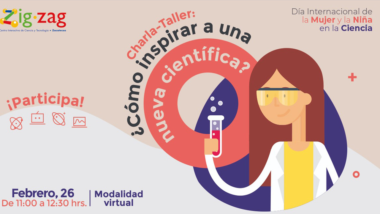 Invita Cozcyt a charla-taller virtual ¿Cómo inspirar una nueva científica? en el Estado de Zacatecas