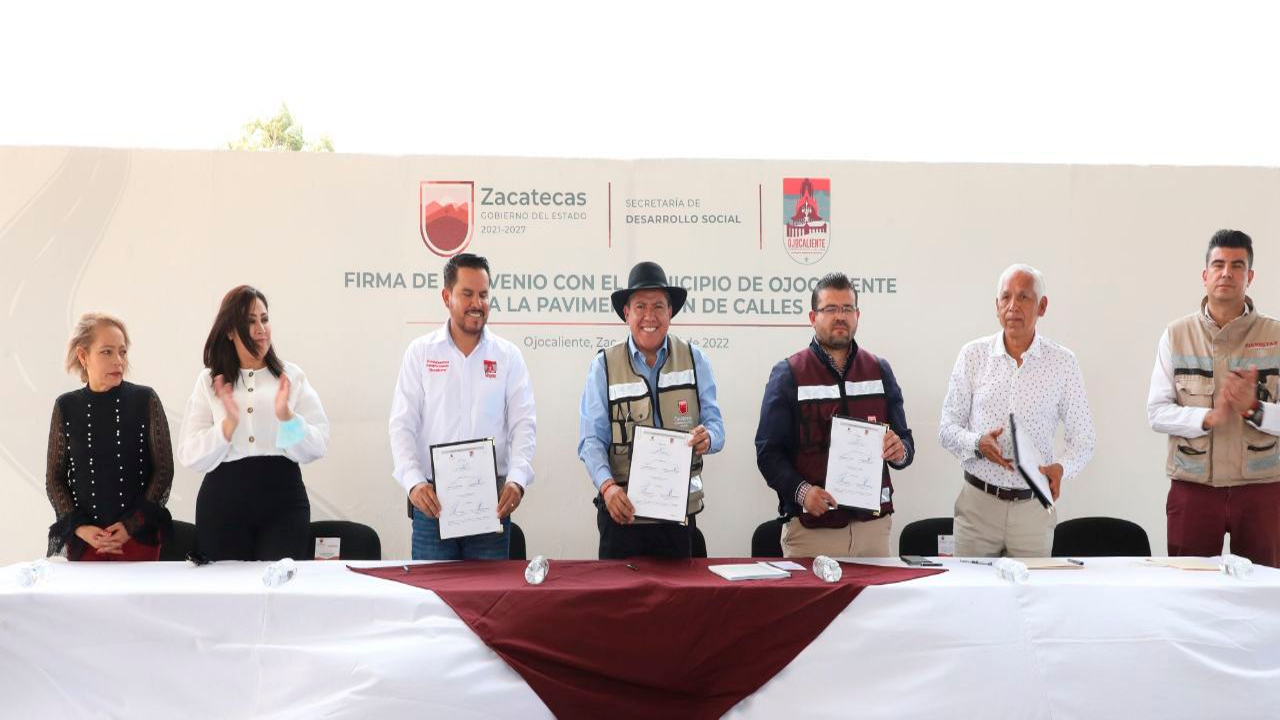 En un hecho histórico, anuncia Gobernador David Monreal pavimentación de 67 calles en el municipio de Ojocaliente Zacatecas