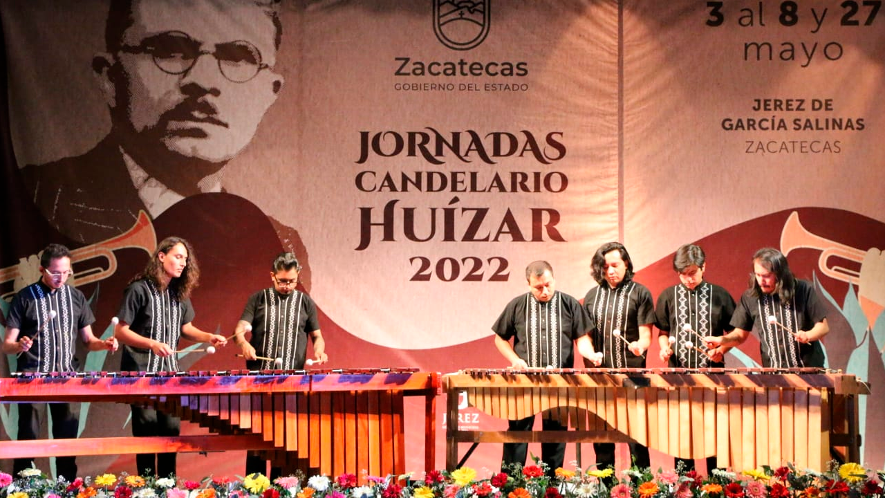 Ofrece Ensamble de Percusiones concierto inaugural de las Jornadas Candelario Huizar 2022 en el Estado de Zacatecas