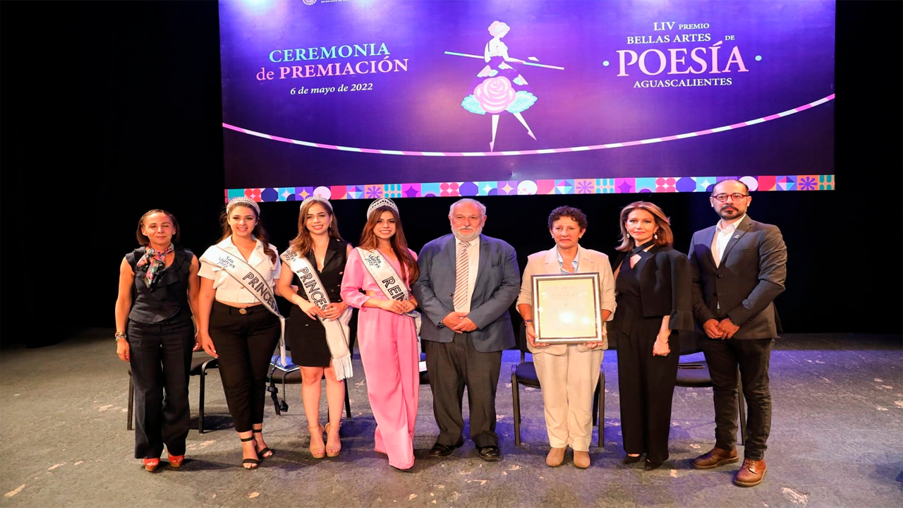 Entregan premio bellas artes de poesía Aguascalientes 2022