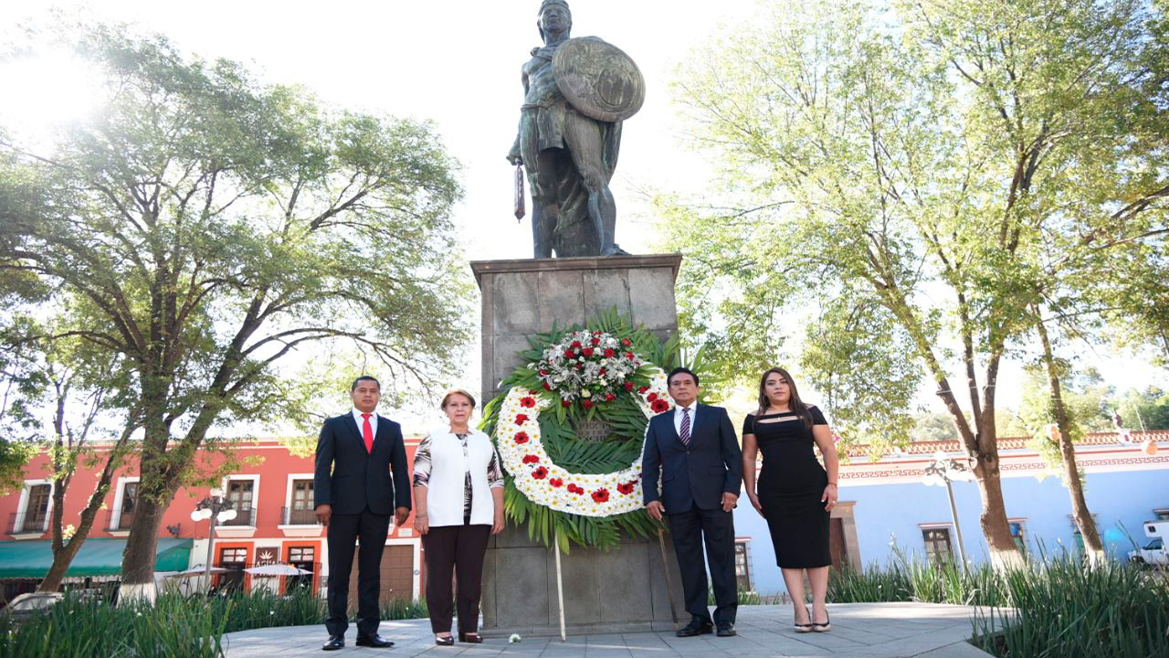 Conmemoran en Tlaxcala Capital 501 aniversario luctuoso de Xicohténcatl Axayacatzin