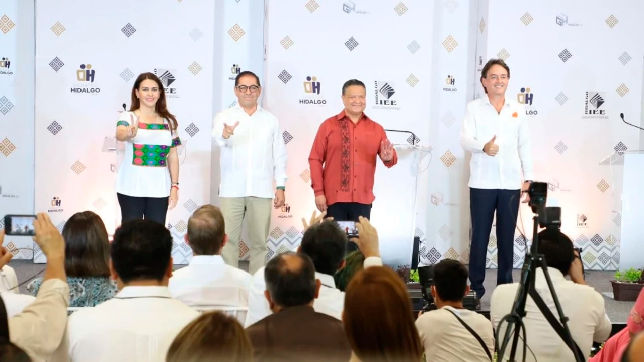 Obras, propuestas y roces en el segundo debate de candidatos a gobernar Hidalgo