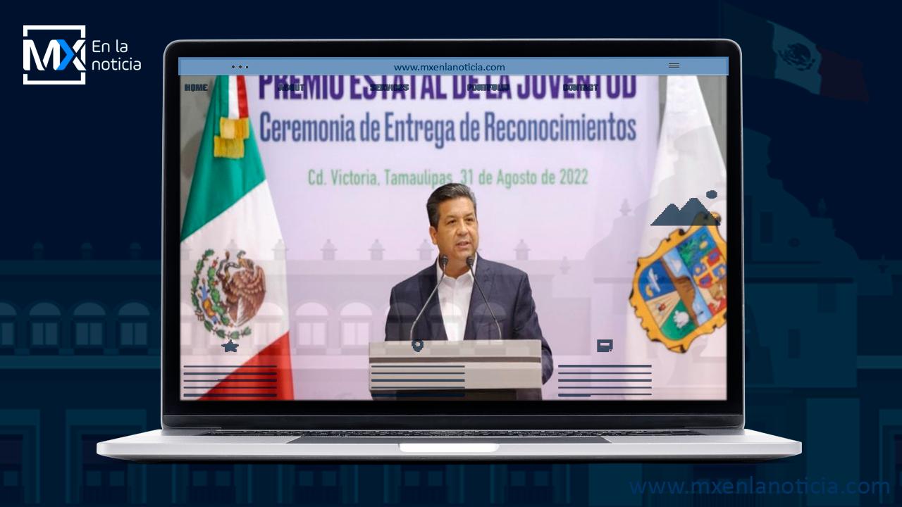 Entrega gobernador cabeza de vaca el premio estatal de la juventud 2022 en el Estado de Tamaulipas