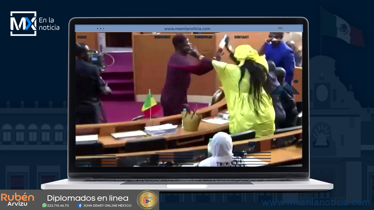 Diputado cachetea a legisladora en parlamento de Senegal y desata pelea