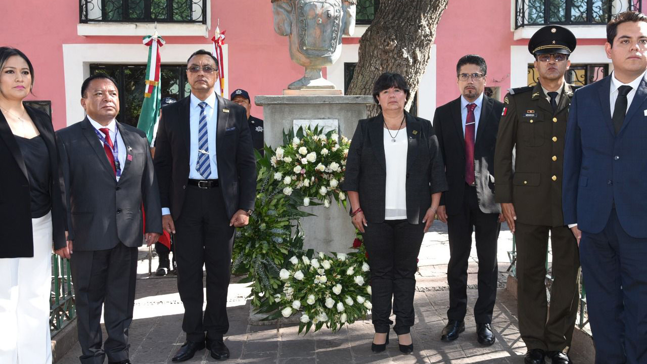 Encabeza Maribel Pérez Arenas ceremonia del 176 aniversario luctuoso de Felipe Santiago Tetlamatzi Xicohténcatl