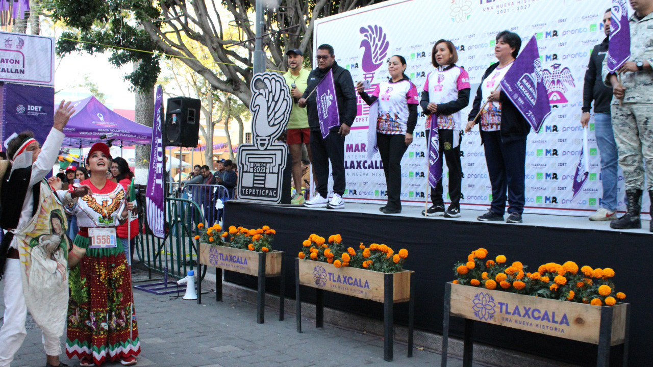 Tlaxcala Capital vive fiesta deportiva con medio maratón internacional