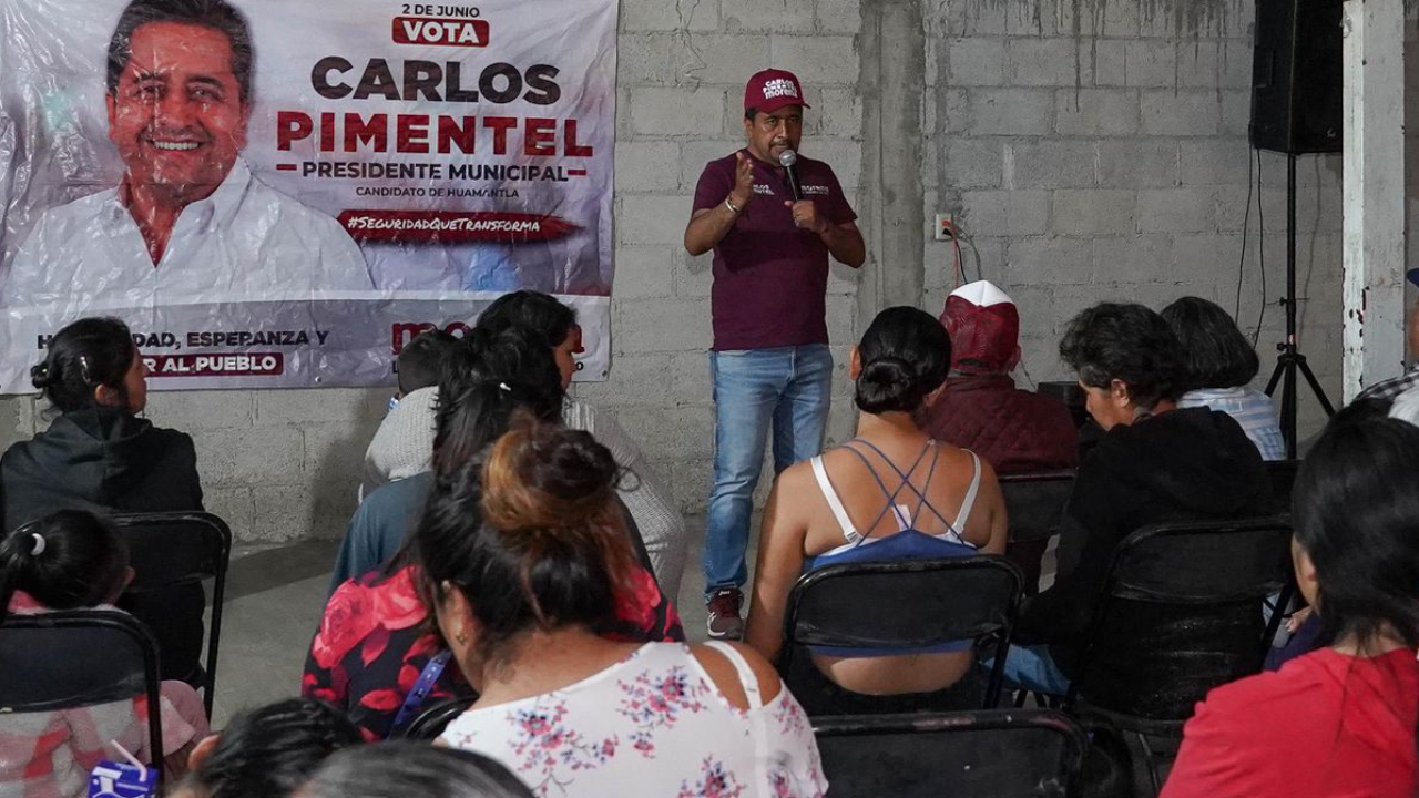 Apoya barrio de Santa Anita la transformación en Huamantla con Carlos Pimentel