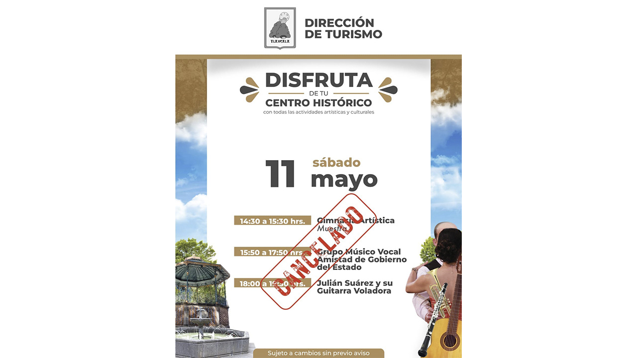 Suspende ayuntamiento de Tlaxcala actividades del 11 de mayo