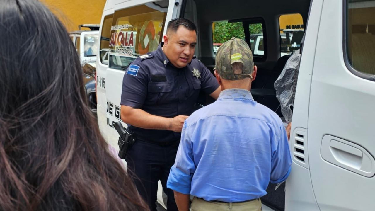 Coadyuva policía de Tlaxcala Capital a localización de persona extraviada