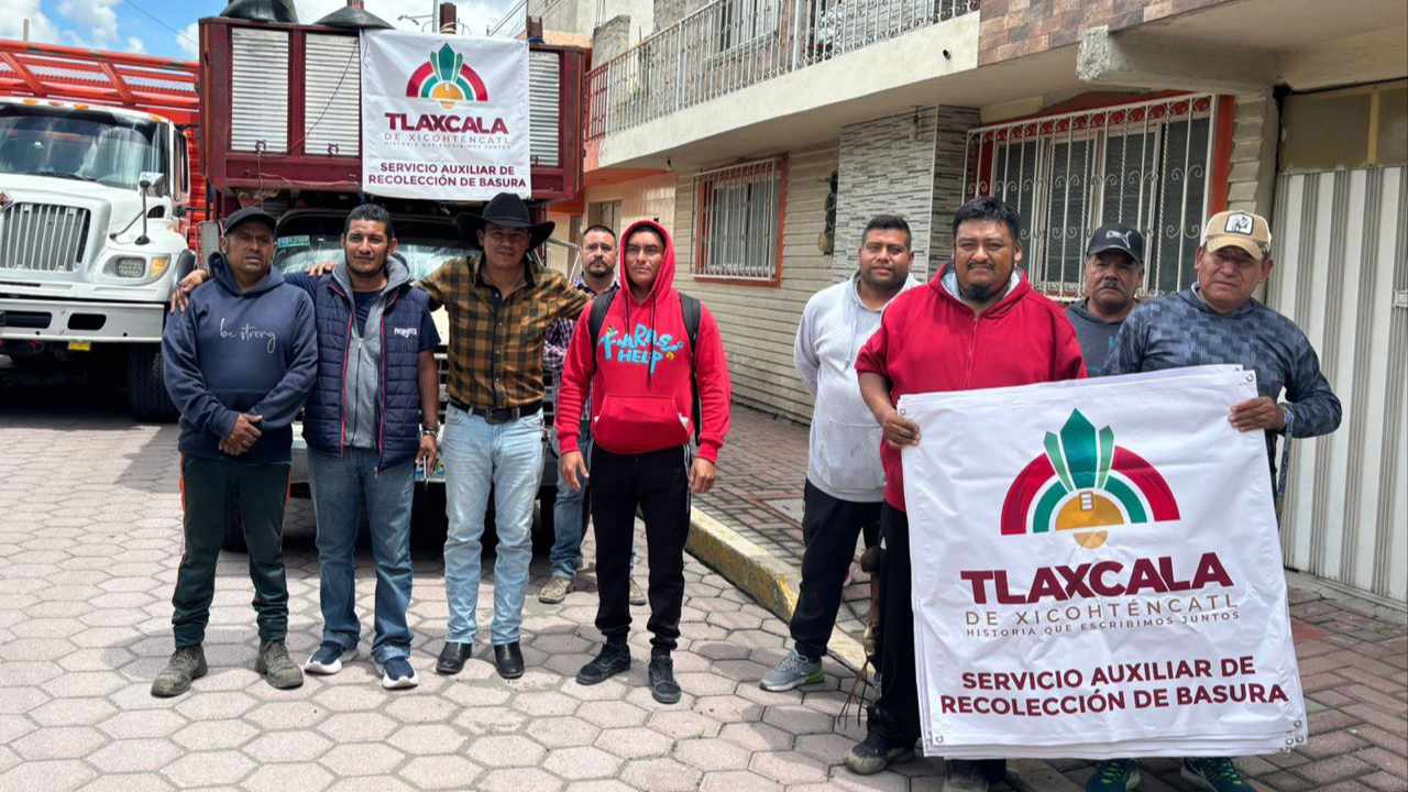 Trabaja Ayuntamiento de Tlaxcala en mejorar el servicio de recolección de basura en comunidades y delegaciones