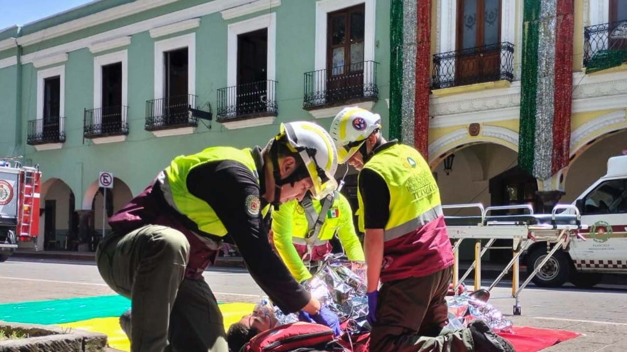 Refuerza Ayuntamiento de Tlaxcala cultura de la prevención al participar en el Simulacro Nacional 2024