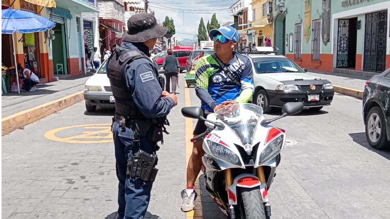 Pone en marcha policía municipal operativo “Rueda seguro” en Huamantla