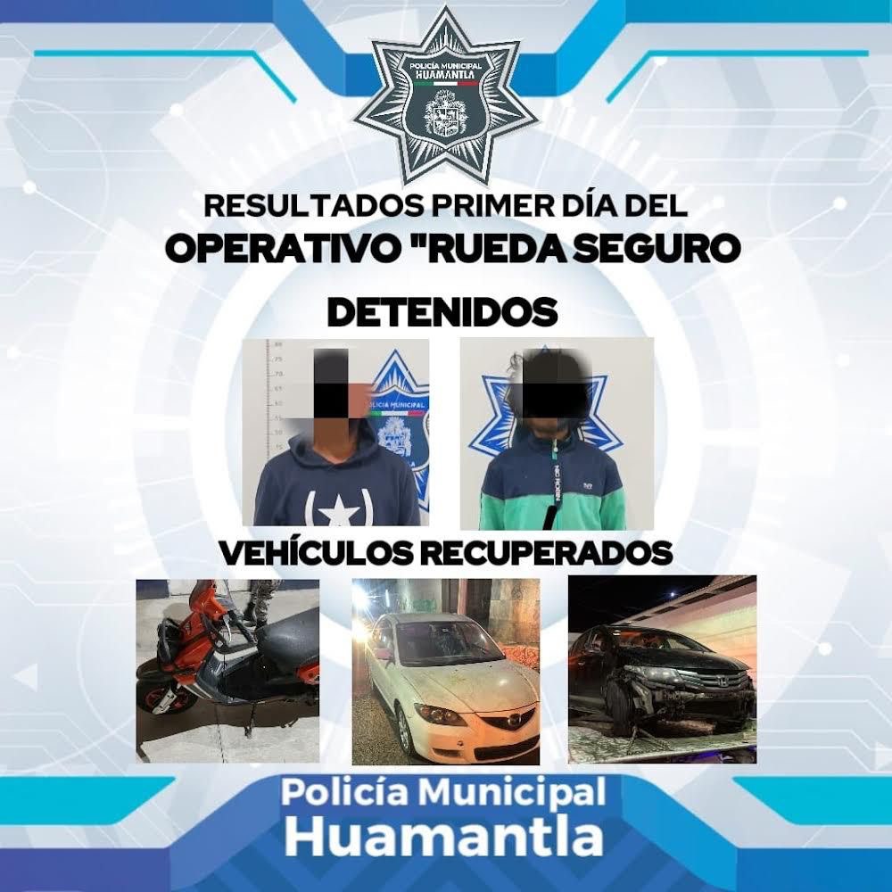 Operativo “Rueda Seguro” recupera tres vehículos con reporte de robo en su primer día