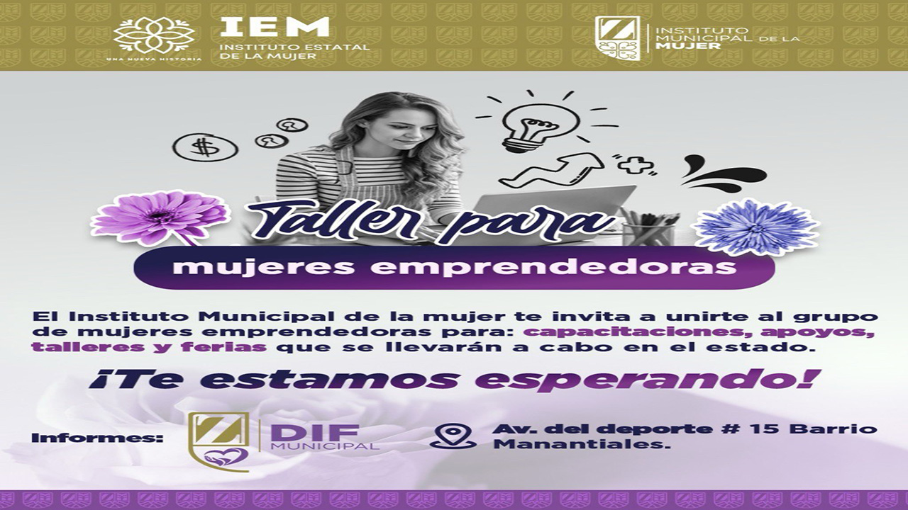 IMMUJER lanza convocatoria a mujeres emprendedoras de Zacatelco.