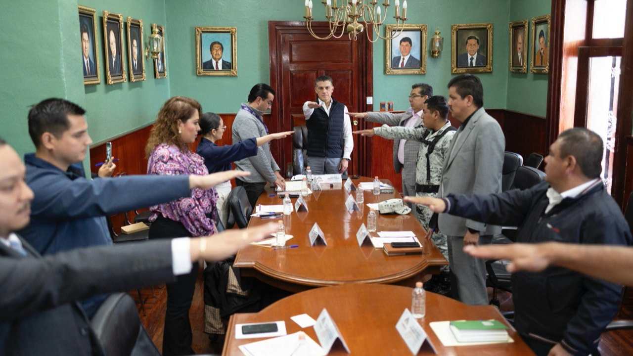 Encabeza presidente Alfonso Sánchez instalación de Consejo Municipal de Seguridad Ciudadana en Tlaxcala de Xicohténcatl