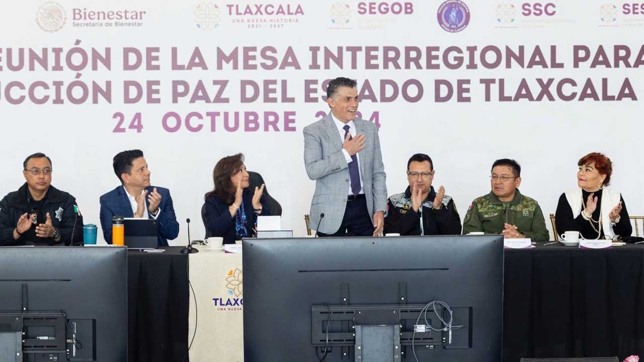 Tlaxcala de Xicoténcatl fungió como anfitrión de la 8ª Mesa Interregional para la Construcción de Paz del Estado