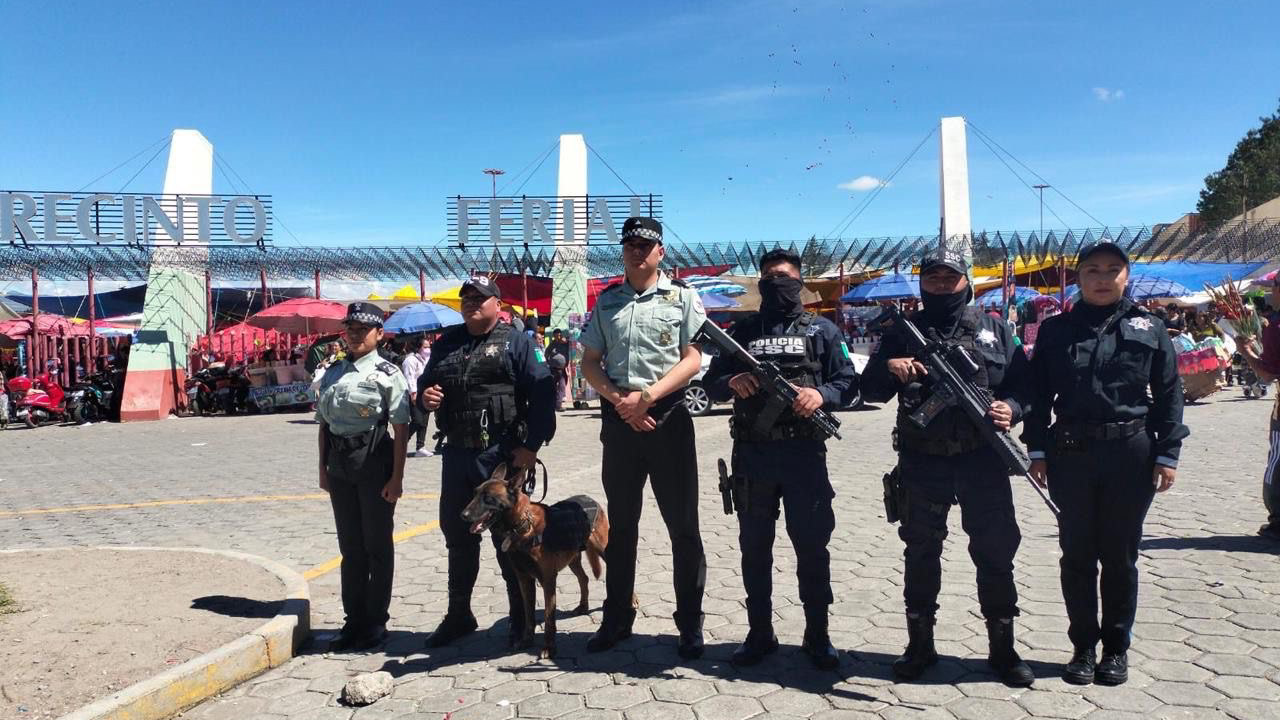 Refuerzan los tres órdenes de gobierno seguridad con proximidad social en tianguis de los miércoles en Huamantla