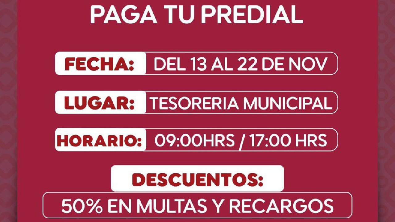 Apizaco se suma al buen fin con descuentos en el pago del predial 2024