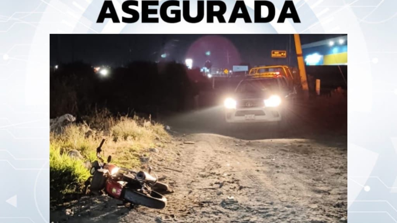 Asegura policía de Huamantla motocicleta involucrada en agresión a un masculino