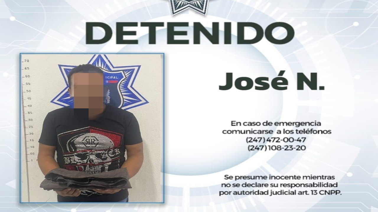 Detiene policía de Huamantla a hombre señalado por robo en tienda de conveniencia