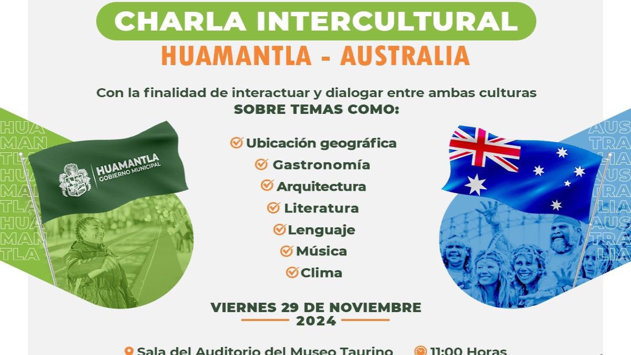 Invita el ayuntamiento de Huamantla a charla intercultural con Australia