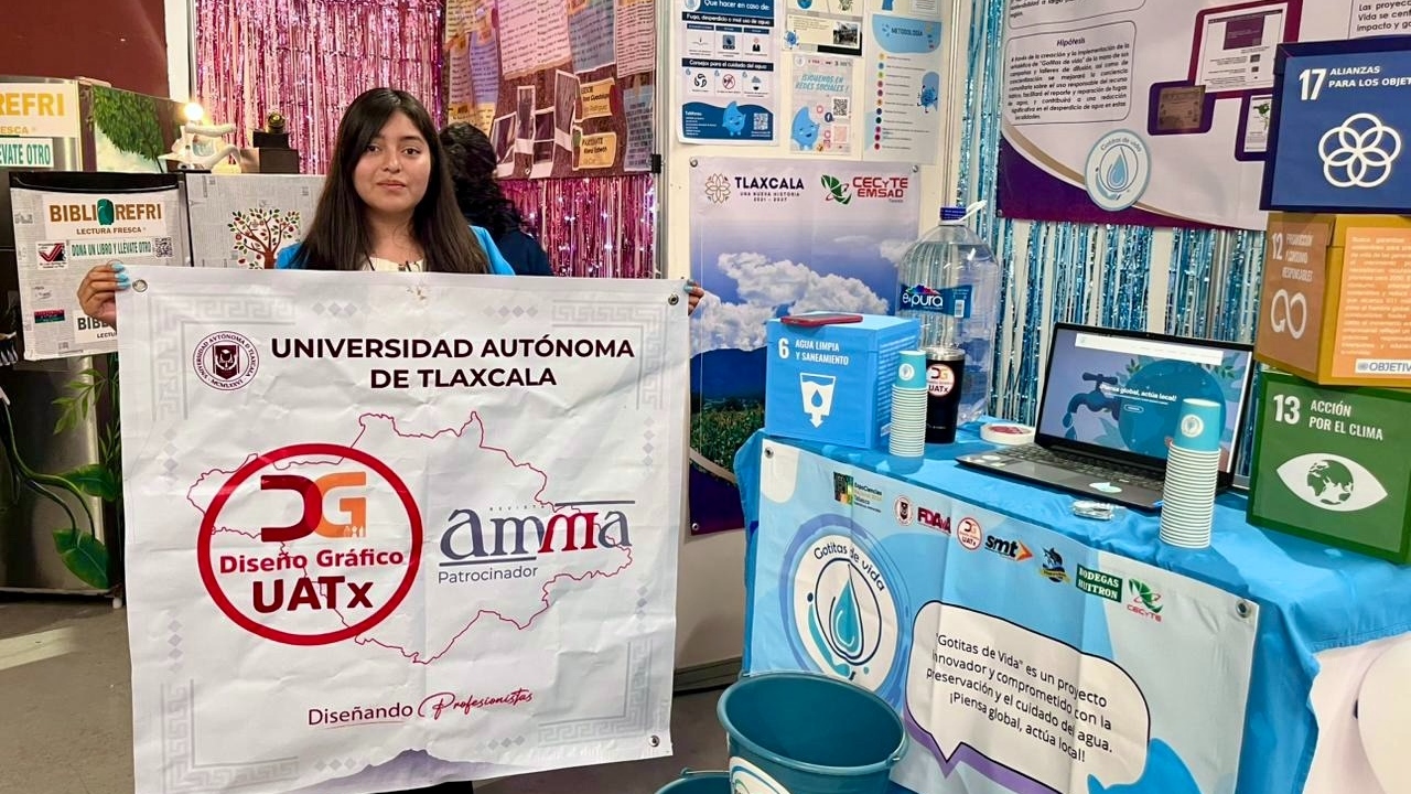 Estudiante de Diseño Gráfico UATX participa en ExpoCiencias Nacional con proyecto para conservación del agua