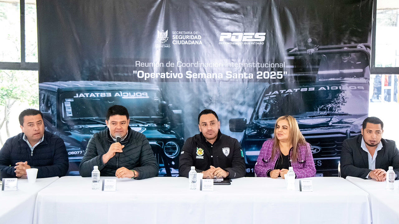 Titular de SSC encabeza en la Sierra Gorda reunión de coordinación por semana santa