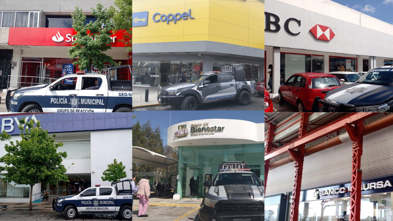 Fortalece policía municipal de Apizaco operativo “blindaje bancario y cuentahabiente seguro” en coordinación con la secretaría de marina