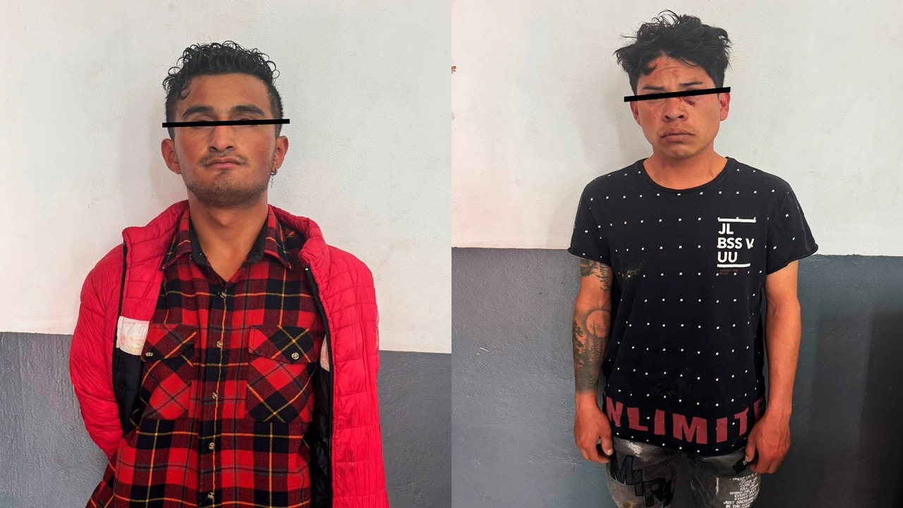 Policía de Chiautempan asegura a dos personas por portación ilegal de arma de fuego