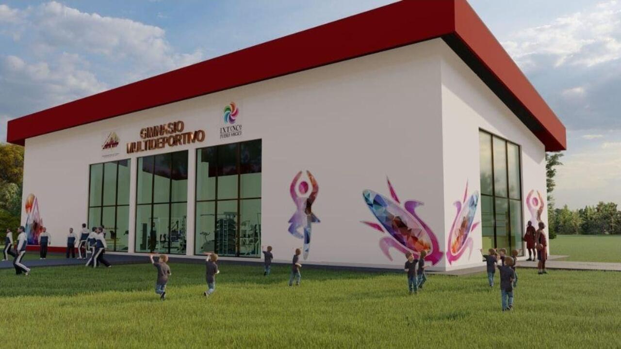 Primera etapa del Gimnasio Multideportivo en Ixtenco será una realidad gracias a la gestión de Aline Lazo Caballero